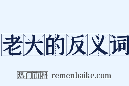 老大的反义词是什么意思的图片